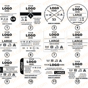 Alternative view of DTF Tagless Clothing Labels 2"X2"